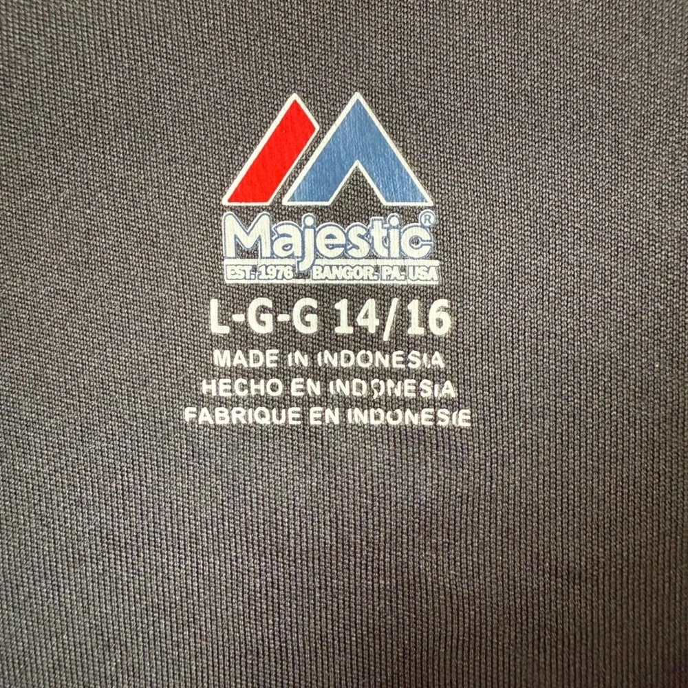 Majestic‎ Pittsburgh Pirates Pullover Quarter Zip Long Sleeve Shirt youth Lg - Picture 4 of 6